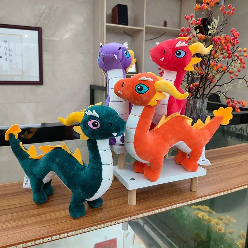 Cute Green Dragon Plush Toy, Stuffed Animal Dinosaur Doll, Christmas Halloween Thanksgiving Day Easter New Year Gift - Lootquake