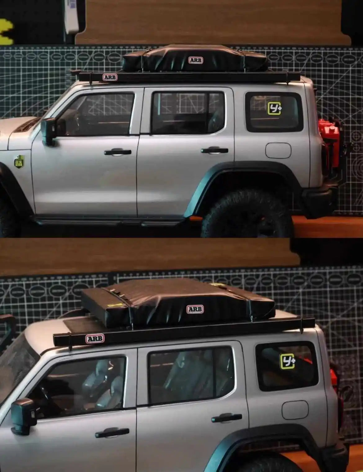 Simulated Tent Bag Side Tent Mood Accessory for 1/8 1/10 RC Track Car Traxxas TRX4 Defender Bronco AXIAL SCX10 RC4WD Decoration - Lootquake