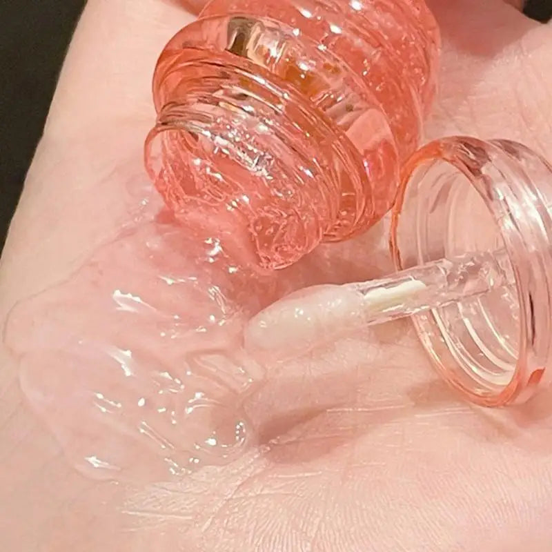 Huile à lèvres Lovely Honey Pot, brillant à lèvres, baume à lèvres hydratant pour le soin des lèvres, huile à lèvres transparente hydratante, rouge à lèvres liquide