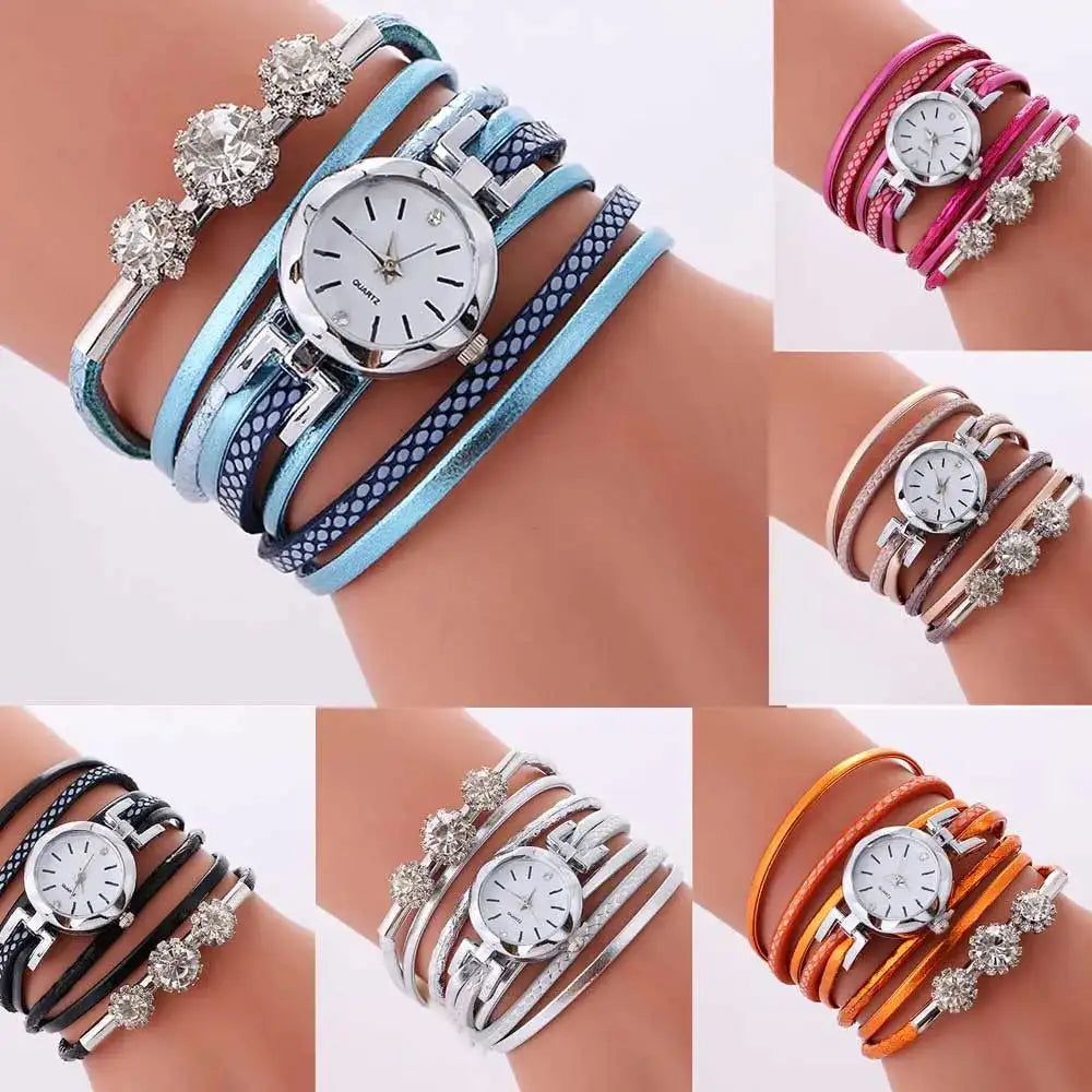 Ladies Watch Circle Diamond Table Student Fashion Bracelet Women's Watch Women's Watches - Lootquake