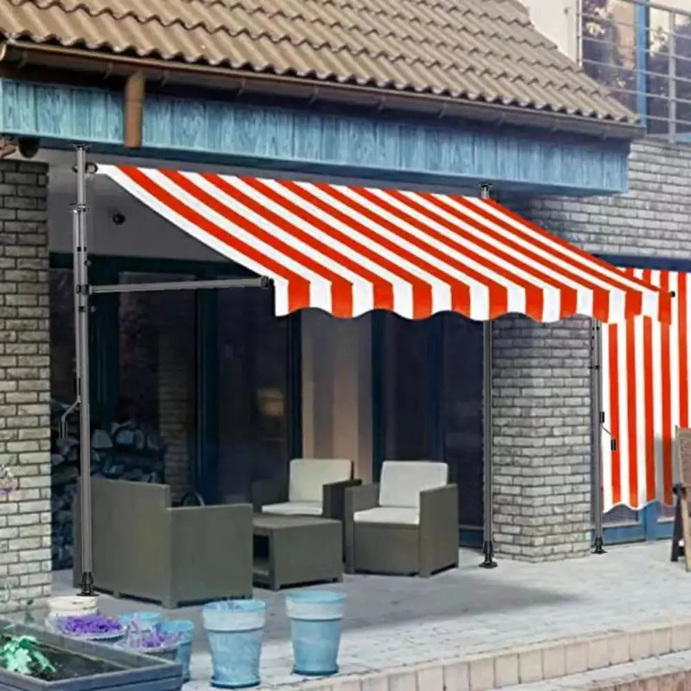 Awnings Rain and Snow Resistant UV Resistant Folding and Telescopic Canopy Tent Outdoor Garden Balcony Roof Courtyard Sunshade - Lootquake