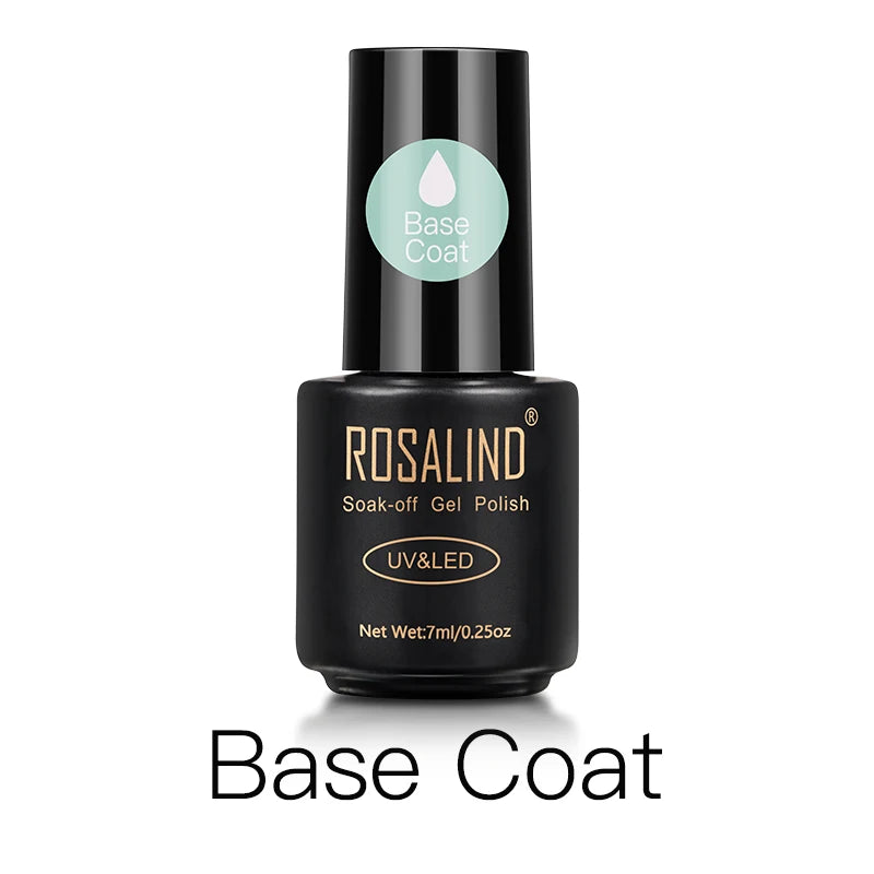Esmalte de uñas en gel ROSALIND, lámpara para manicura artística con base mate y capa superior, esmalte semipermanente Gellak.