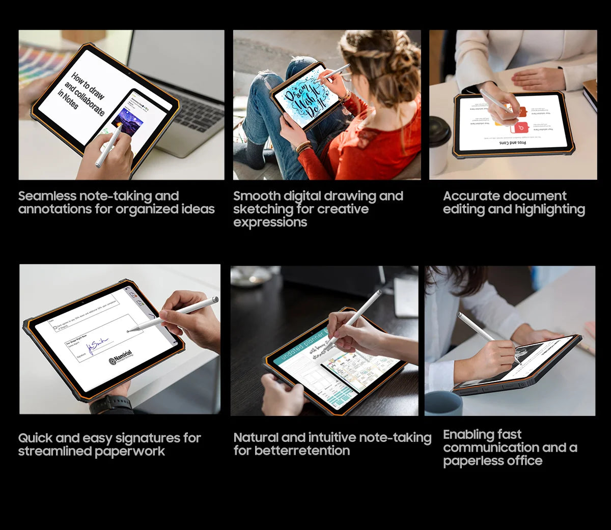 Tablette PC Blackview Active 8 Pro 16 Go 256 Go Batterie 22 000 mAh Android 13 Écran 2,4 K 10,36 pouces Caméra 16 Mpx + 48 Mpx Tablette robuste