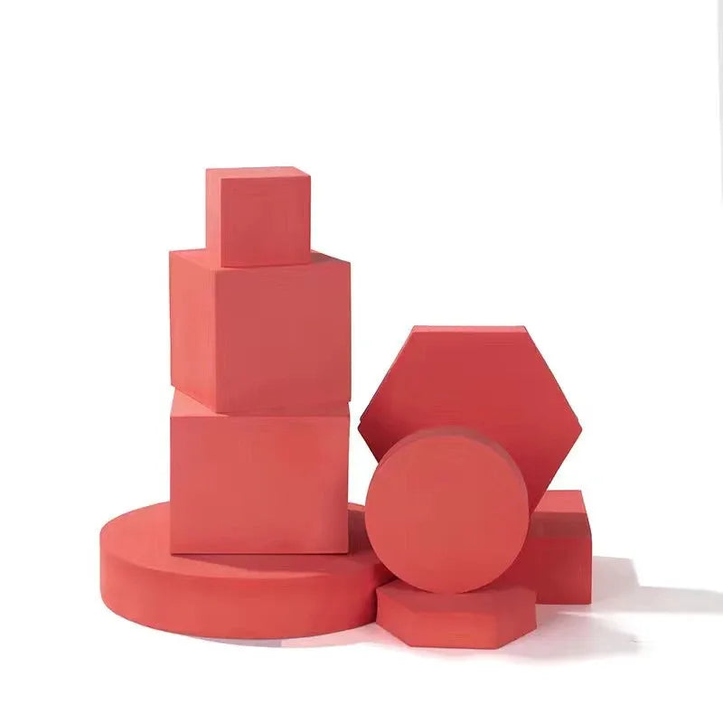 Lot de 8 formes en mousse rigide pour maquillage, accessoires de prise de vue en studio, cubes géométriques, cosmétiques pour rouge à lèvres, accessoires de photographie