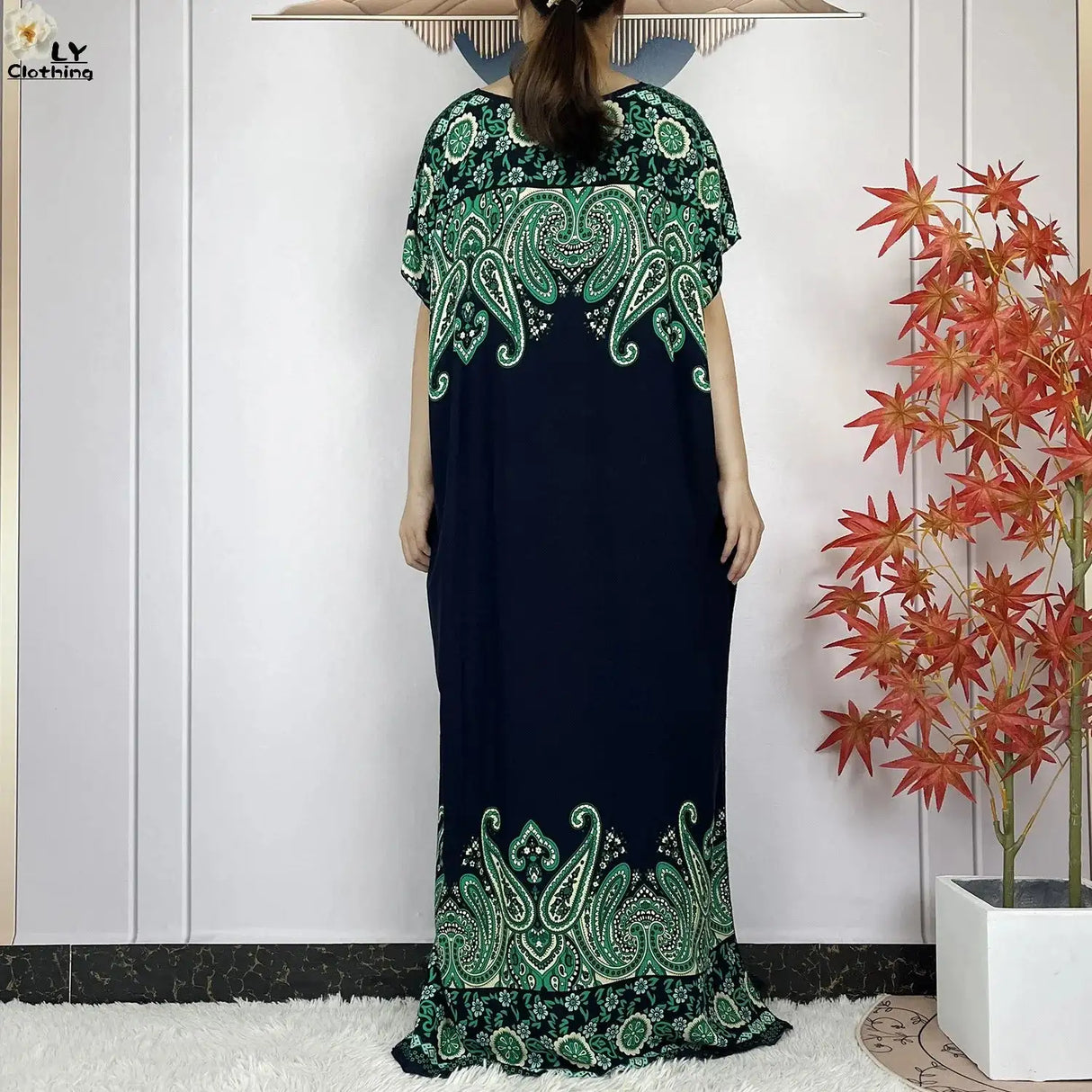 2024 Latest Muslim Sets Women Clothing Cotton Floral Loose Dashiki Long Dress African Abaya Dubai Traditional Islamic Clothing - Lootquake