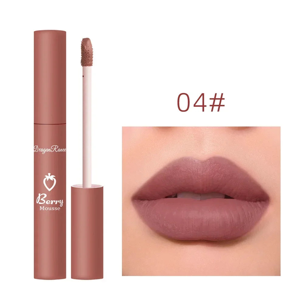 Rouge à lèvres mat nude, 12 couleurs, longue tenue, velours, waterproof, anti-décoloration, antiadhésif, maquillage pour femmes