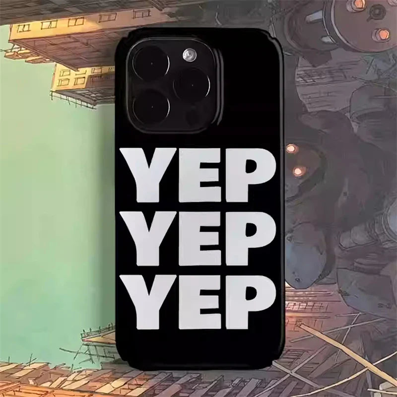 Funda de teléfono personalizada de lujo con letras en blanco y negro