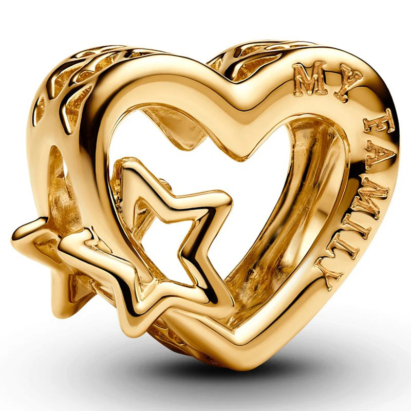 925 Silver Valentine's Day Snake Year Series Pendant Suitable for 925 Sterling Silver Original Women's Bracelet DIY Jewelry Gift - Lootquake