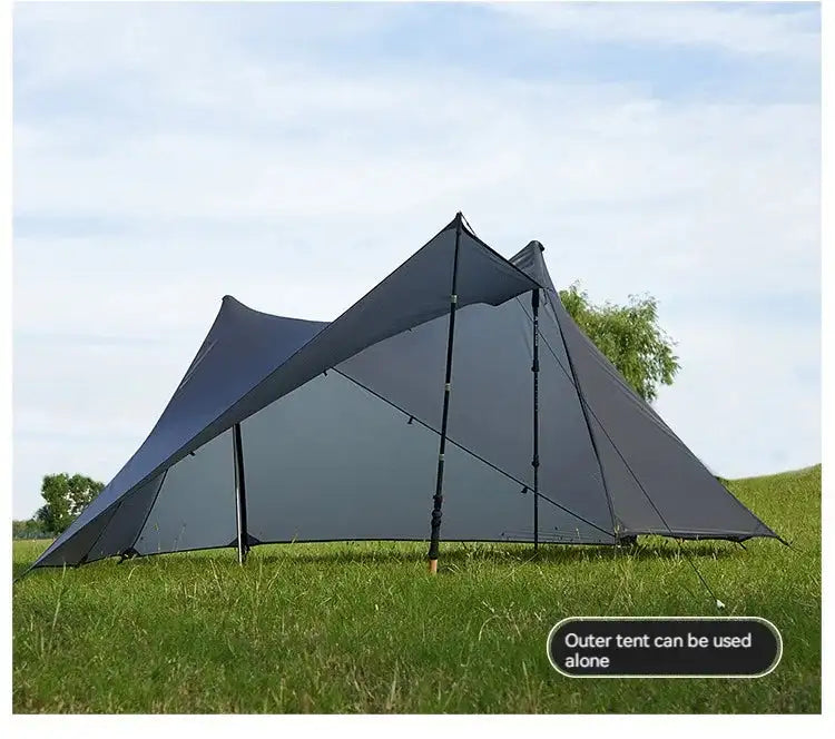 ASTA GEAR Yun Chuan double-sided silicon-coated double A pyramid 15D nylon rodless camping hiking outdoor tent - Lootquake