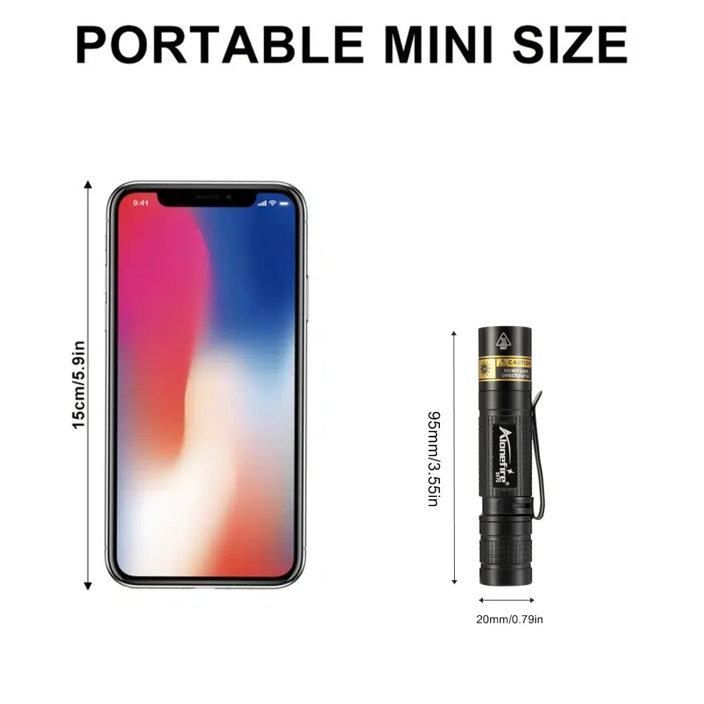 Linterna ultravioleta de 365 nm/395 nm, luz negra invisible, linterna ultravioleta, bolígrafo, marcador para detectar manchas de mascotas, dinero, funciona con pilas AA.