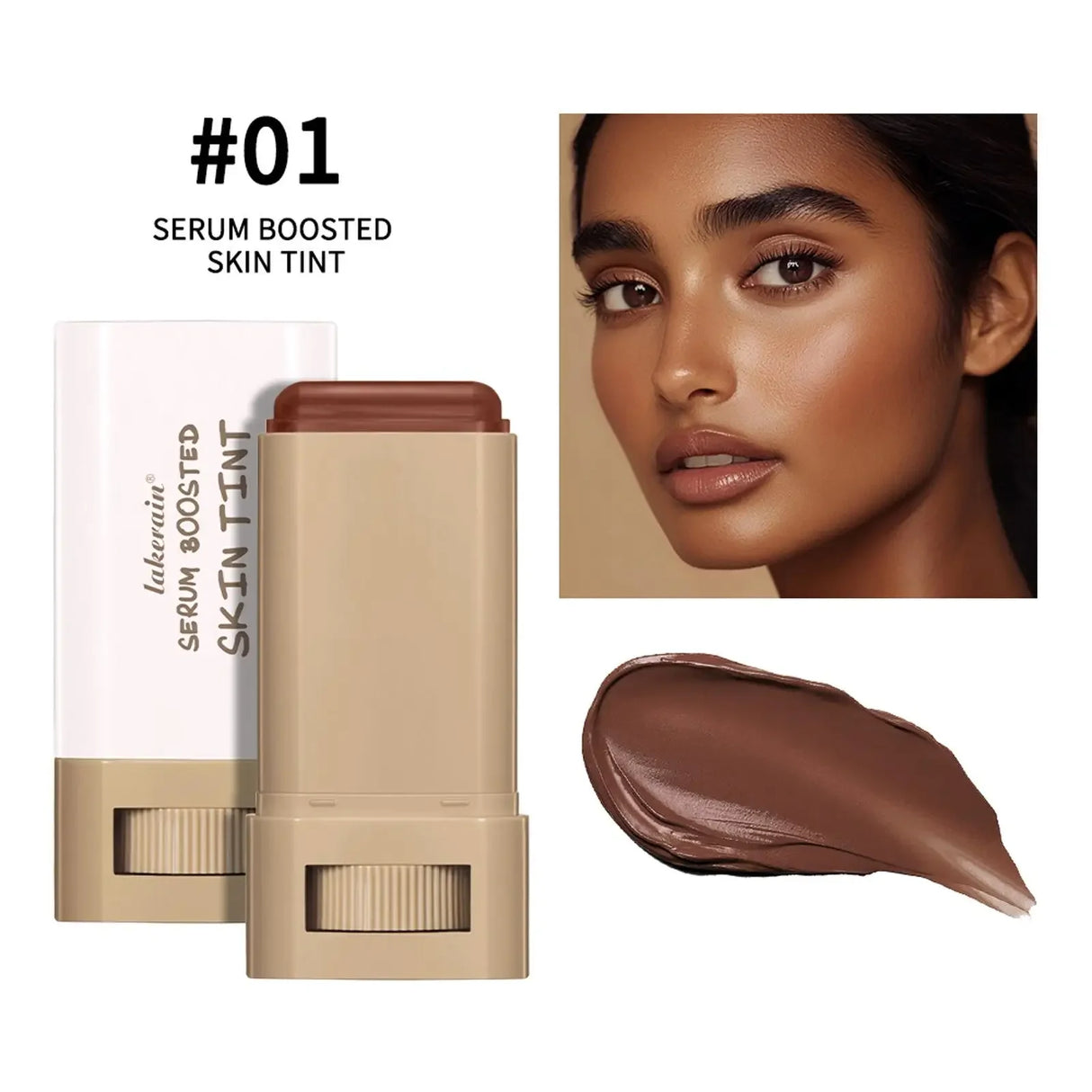 Base de maquillaje en barra Boosted Skin Tint Foundation Stick Smooth Plumper Hight Coverage Base de maquillaje en barra bronceadora de viaje