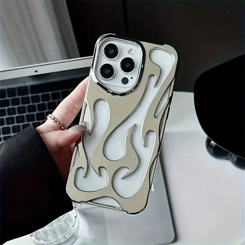 Funda moderna con llamas huecas para iPhone.