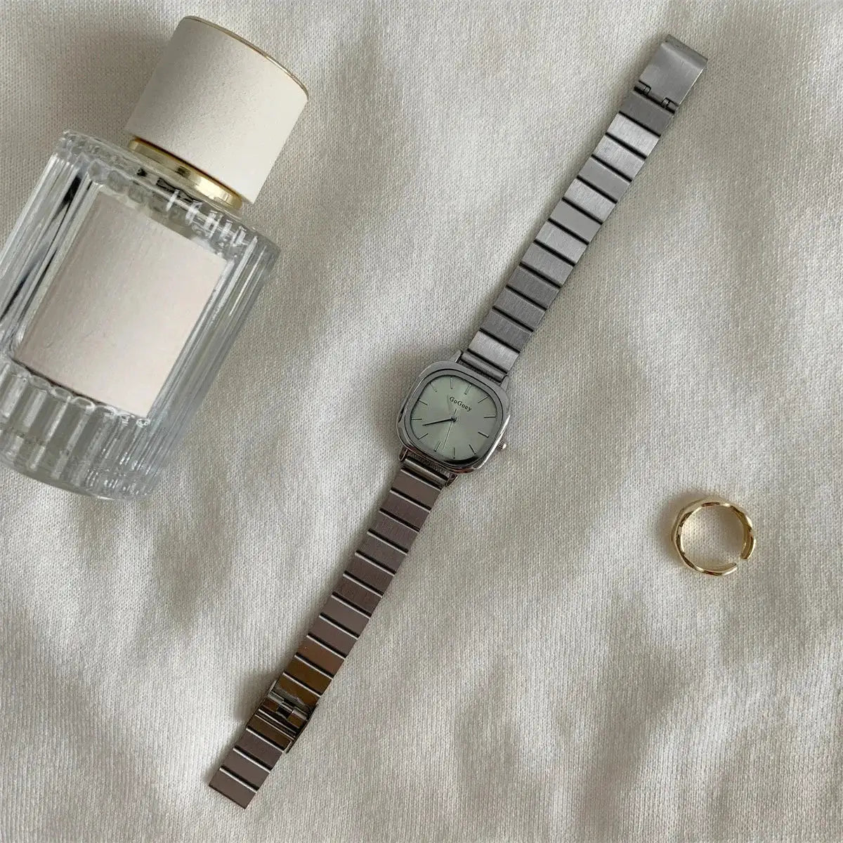 2024 Hot Brand Stainless Steel Strap Watch Women Luxury Gift Quartz Wristwatch Student Fashion Simple Square Quartz Watches - Lootquake