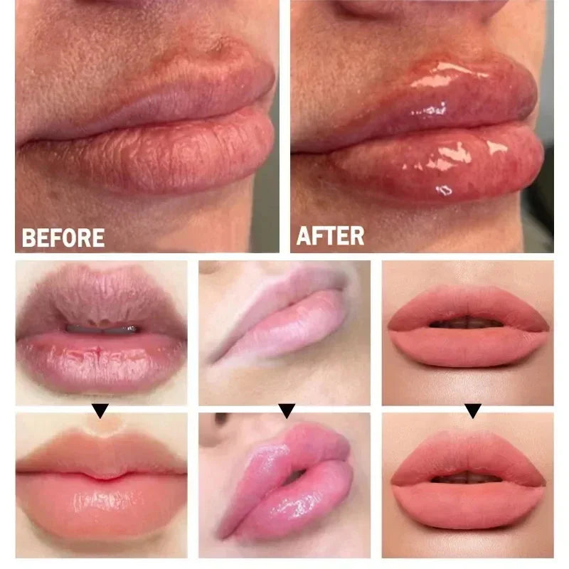 Bálsamo labial hidratante voluminizador, aceite labial original, brillo labial, cuidado de los labios, beneficio para los labios, aceite exfoliante rosa voluminizador.