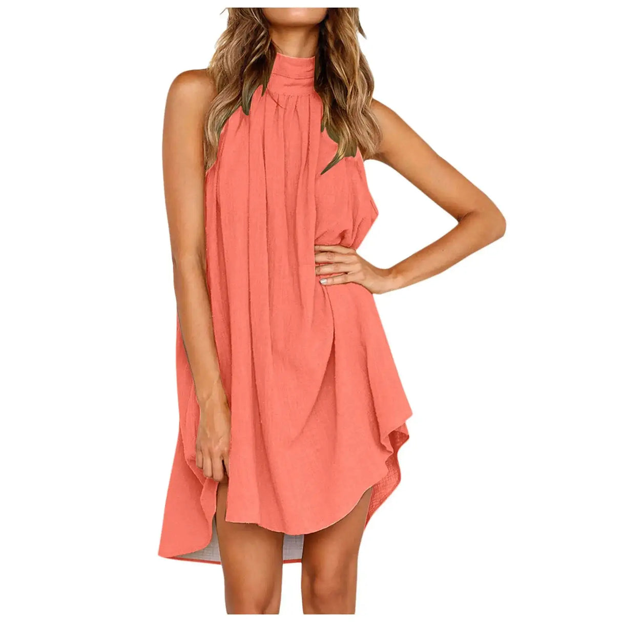 Dresses For Women Summer Casual Plus Size Ladies Casual Loose Long Dress Sleeveless Slit Long Vestidos Elegantes Para Mujeres - Lootquake