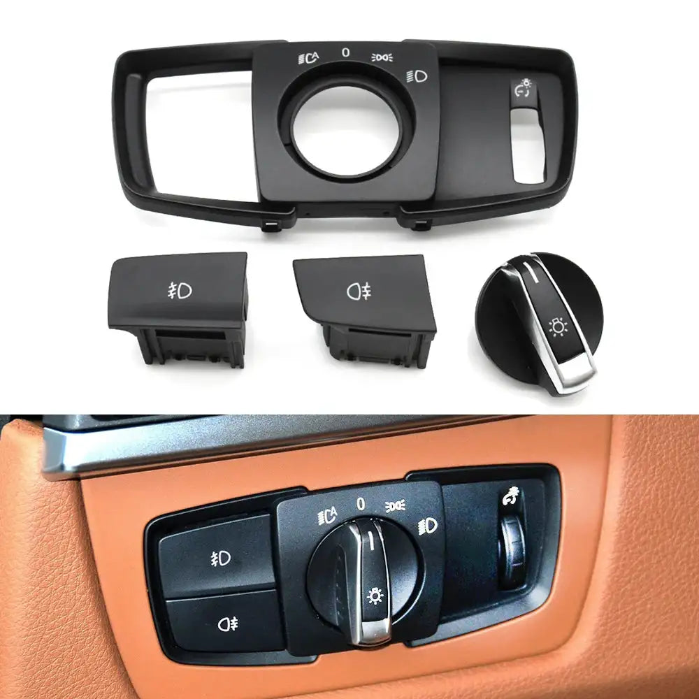 Dashboard Headlamp Headlight Switch Rotary Button Cover Panel Replacement For BMW 1 2 3 4 Series F20 F21 F22 F23 F30 F34 F32 F36 - Lootquake