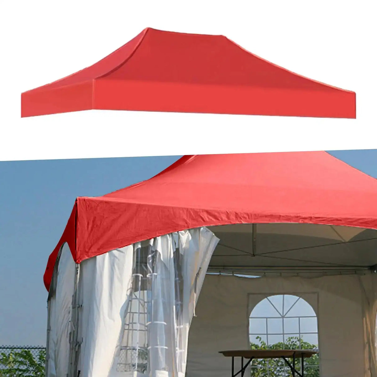 Canopy Top Cover Sunshade Tent Cover Replacement Rainproof 3x2M Gazebo Roof Canopy Tent Top for Canopy Camping Beach Patio - Lootquake
