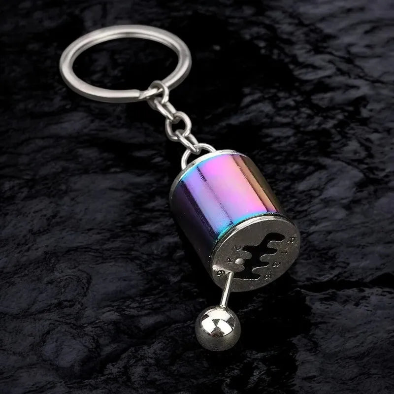 Personalized Keychain Creative Metal Mini Car Parts Manual Transmission Auto Keyring Accessories Key Ring Chain Men Lover Gift - Lootquake