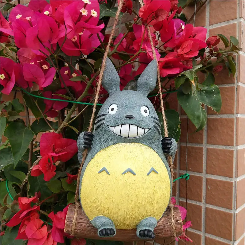 Large Garden Statue Cartoon Anime Totoroed Sculpture Creative Kawaii Miyazakis Hayaos Totoros Resin Figurines Garden Home Decor