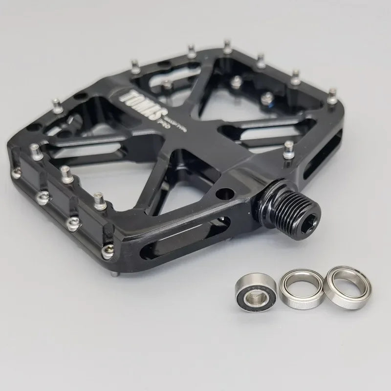 2025 New Bike Pedals MTB Mountain Road Flat Non-slip CNC 3 Sealed Bearings Green Bicycle Pedals Route Cycling Accessories