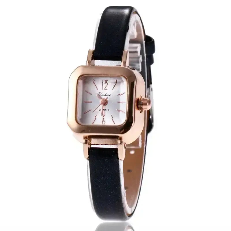 Women Watch Small Square Dial Thin Leather Strap Ladies Wristwatch Elegant Female Watches Casual Relogios Feminino Reloj - Lootquake
