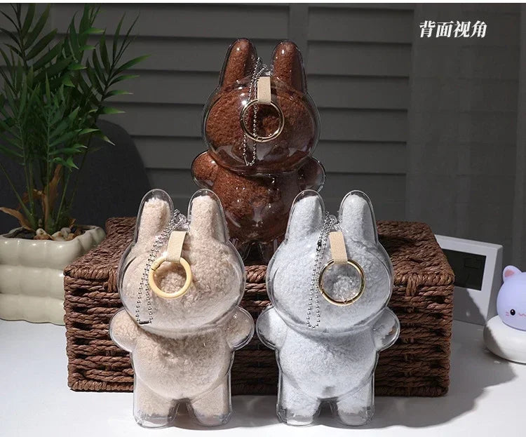 Housse de protection transparente Labubu pour jouets en peluche, sac de présentation pour poupées Labubu I II, mini boîte de rangement portable