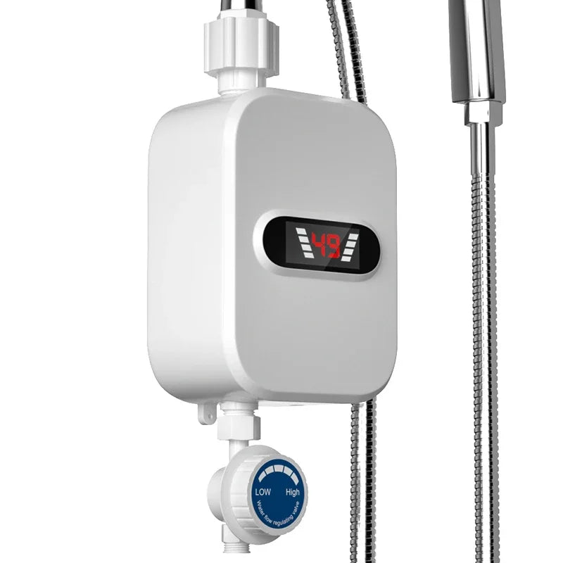 Chauffe-eau électrique instantané 3 500 W pour salle de bain, robinet de chauffage, chauffe-eau instantané en 3 secondes, pommeau de douche