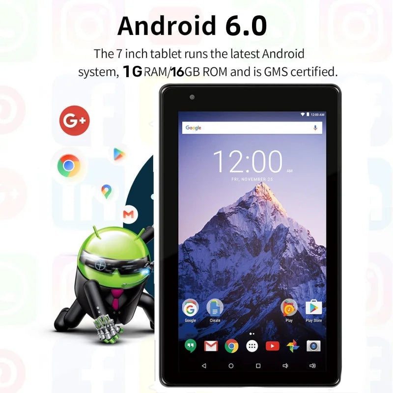 Tableta PC Sofiaboard RK30sdk Android 6.0 de 7 pulgadas, 1 GB de RAM, 16 GB de ROM, RCT6973, cuatro núcleos, 1024 x 600 píxeles, WIFI, cámara dual