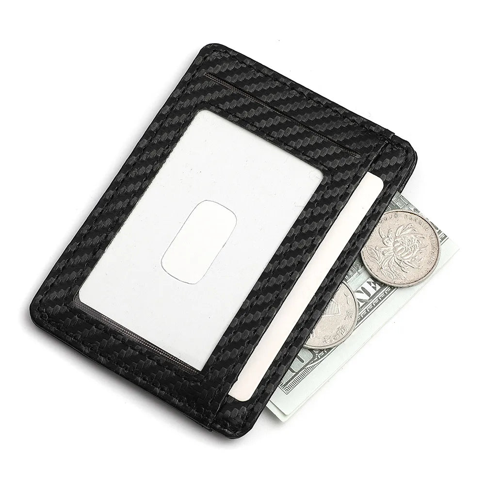 Ultra-thin PU Leather Wallet Credit Card ID Card Holder Male Business ID Card Case for Male And Female Card Holders