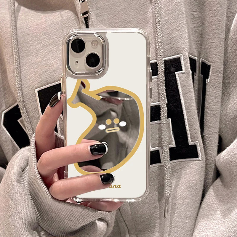 Cartoon Fruit Make Up Mirror Phone Case