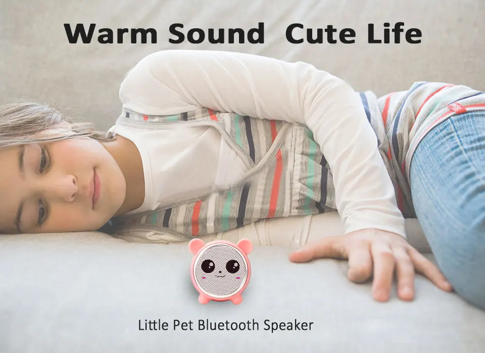 Enceinte Bluetooth sans fil pour animaux, mini haut-parleurs Hi-Fi, son TWS, pour l'extérieur ou le bureau, maison, bébé panda