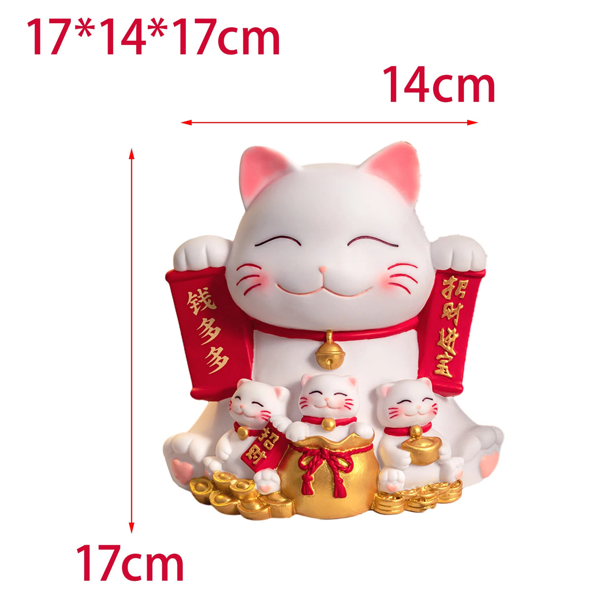 Maneki Neko Cat Piggy Bank Animal Statue Cat Figurine Piggy Bank for Chinese New Year Gift Home Decoration Easter Gifts Kids - Lootquake