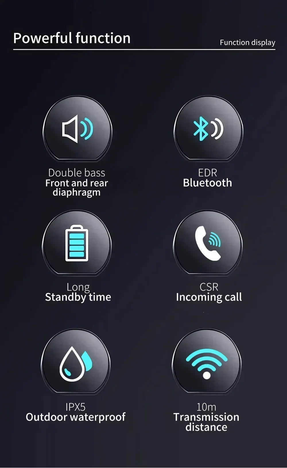 Altavoz Bluetooth T&G TG116c TWS inalámbrico, potente, portátil, para exteriores, subwoofer impermeable, sonido estéreo 3D, manos libres.