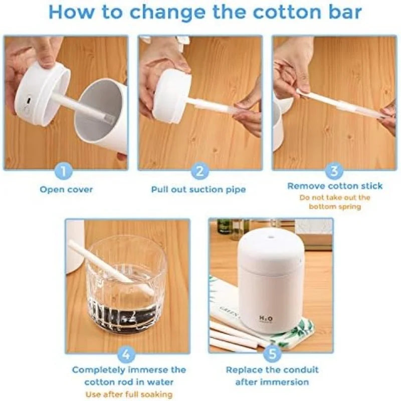 30 Pcs/Pack Humidifier Filter Cotton Refill Travel Mini Humidifier Filters Sticks Car Humidifier Replacement Parts