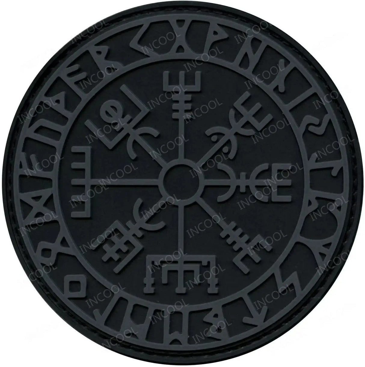 Embroidered Northern Europe Viking Compass Patches Rubber Viking Valknut Norse Runic Odin God Runes Glow In Dark - Lootquake