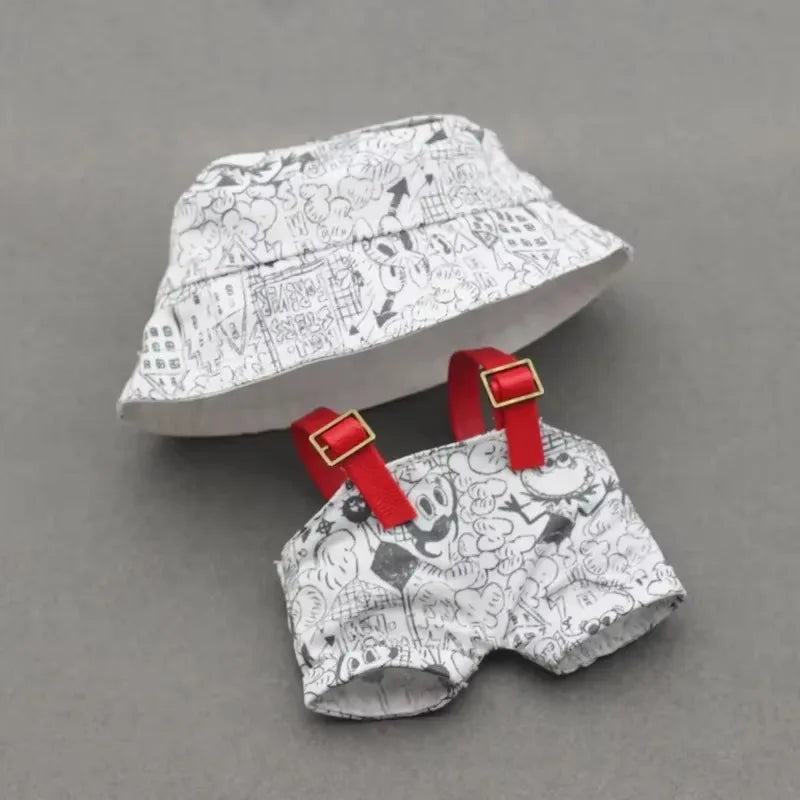 Labubu V1 V2 génération poupée imprimé sweat à capuche décontracté marque de mode cardigan chapeau de pêcheur vêtements de travail cadeau d'anniversaire