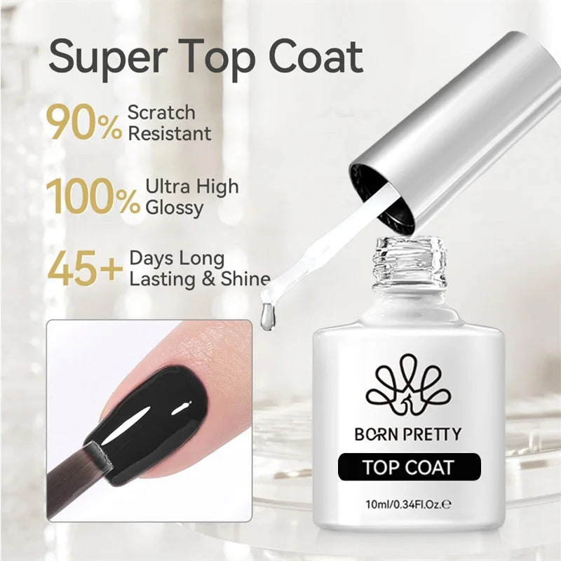 BORN PRETTY 10ml Reflective Glitter Gel Nail Polish Carat Mirage Sparkling Color Shine UV LED Soak Off Semi-Permanant Varnish
