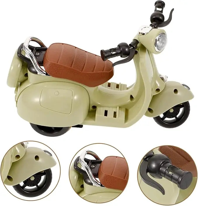 Mini moto électrique pour poupée Labubu, accessoires pour poupée Labubu, jouets amusants et mignons, avec lumières et musique, cadeau de Noël pour enfant à faire soi-même