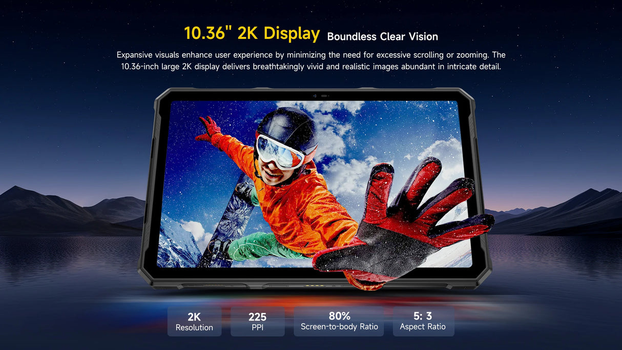 Tablette robuste Ulefone Armor Pad 4 Ultra 5G, écran 10,36 pouces, 2K, jusqu'à 16 Go de RAM, 256 Go de ROM, Android 14, 11 800 mAh