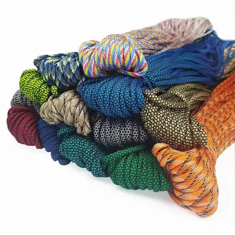 7 Cores 550 Paracord Cord 3 8 16 M Dia.4mm For Outdoor Camping Survival Lanyard Parachute Rope Hiking Tent Accessories - Lootquake