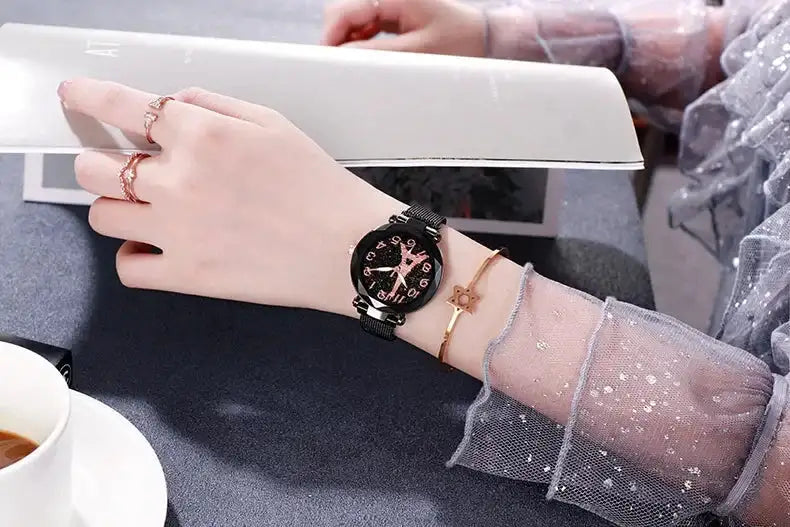 Luxury Mesh Steel Belt Quartz Wristwatches Eiffel Tower Watch for Women Simple Ladies Dress Party Watch Relógio Feminino Gifts - Lootquake