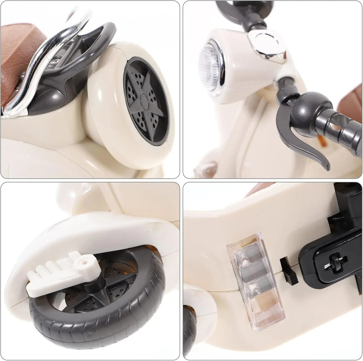 Mini moto électrique pour poupée Labubu, accessoires pour poupée Labubu, jouets amusants et mignons, avec lumières et musique, cadeau de Noël pour enfant à faire soi-même