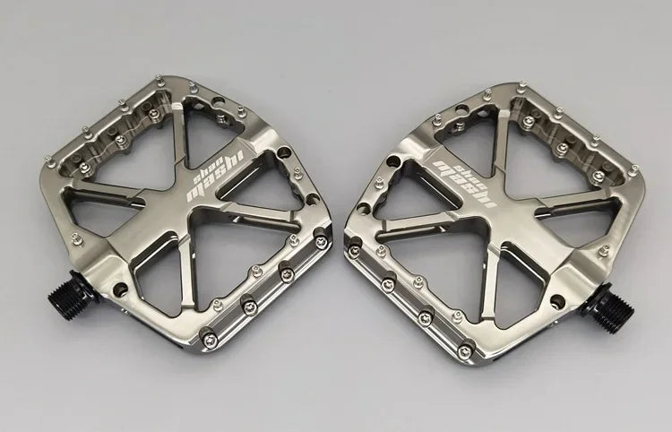 2025 New Bike Pedals MTB Mountain Road Flat Non-slip CNC 3 Sealed Bearings Green Bicycle Pedals Route Cycling Accessories