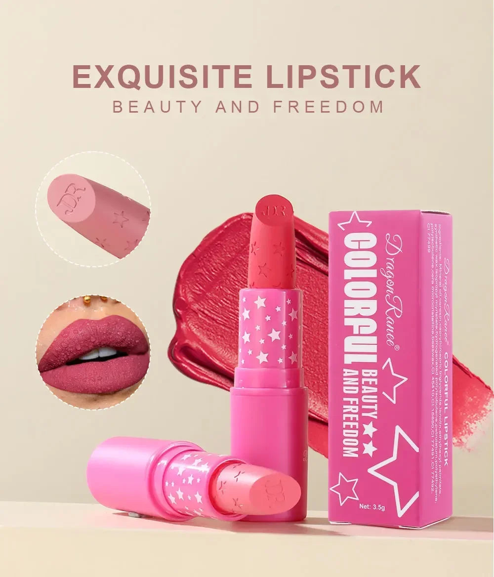 9 Colors Velvet Matte Lipsticks Pencil Waterproof Long Lasting Sexy Nude Pink Lip Stick Non-Stick Cup Makeup Lip Tint Cosmetics