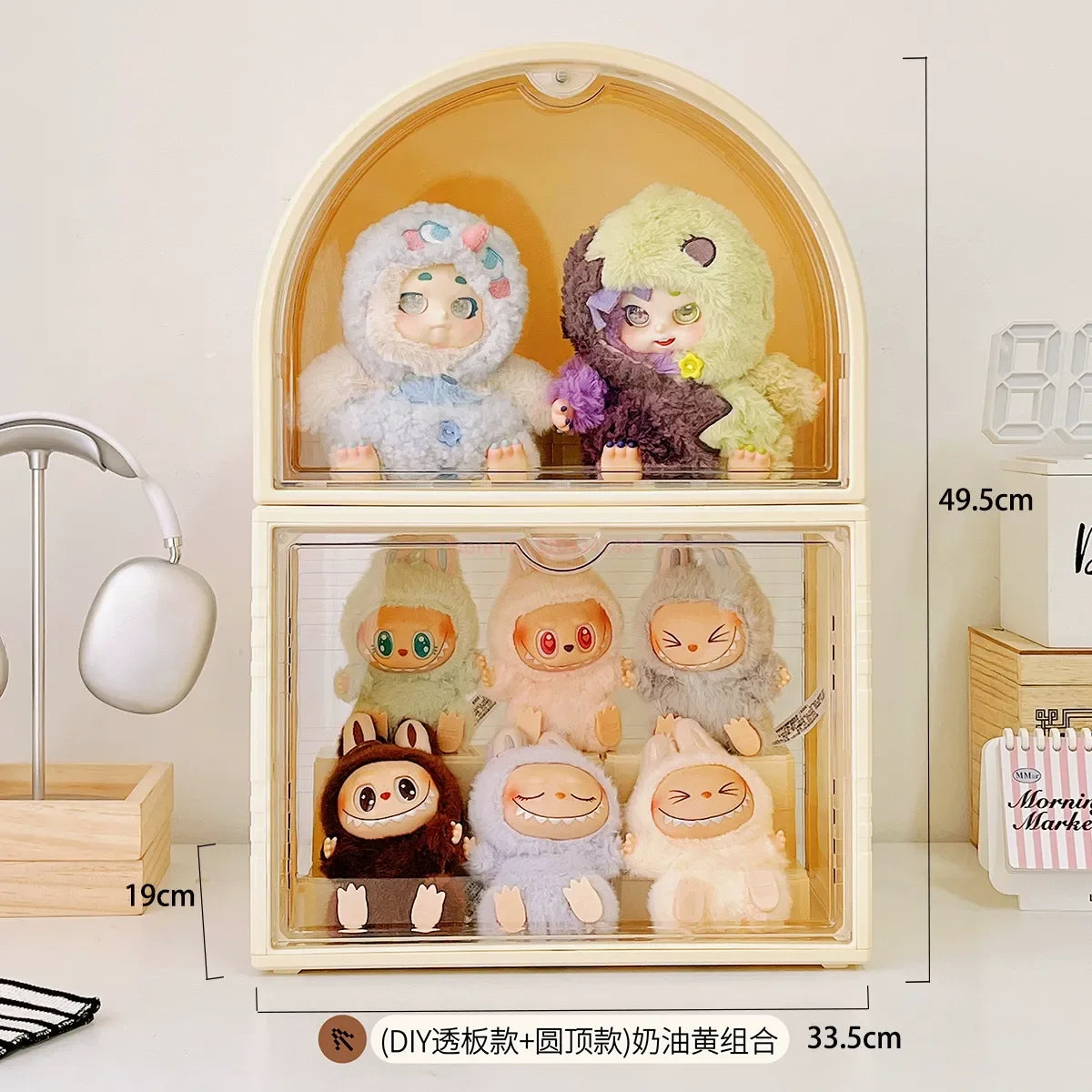 Labubu Display Box Cabinet Box Dustproof And Moisture-Proof Blind Box Toy Doll Display Stand Transparent Acrylic Storage Box