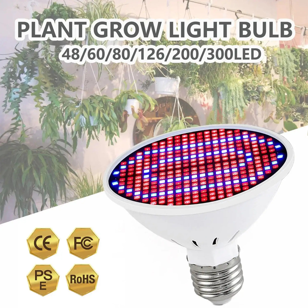 60/126/200 LED Grow Light Bulbs E27 Full Spectrum Grow Lamp Red Blue LED For Plants Indoor Hydro Flower Veg Grow Tent Phytolamp - Lootquake
