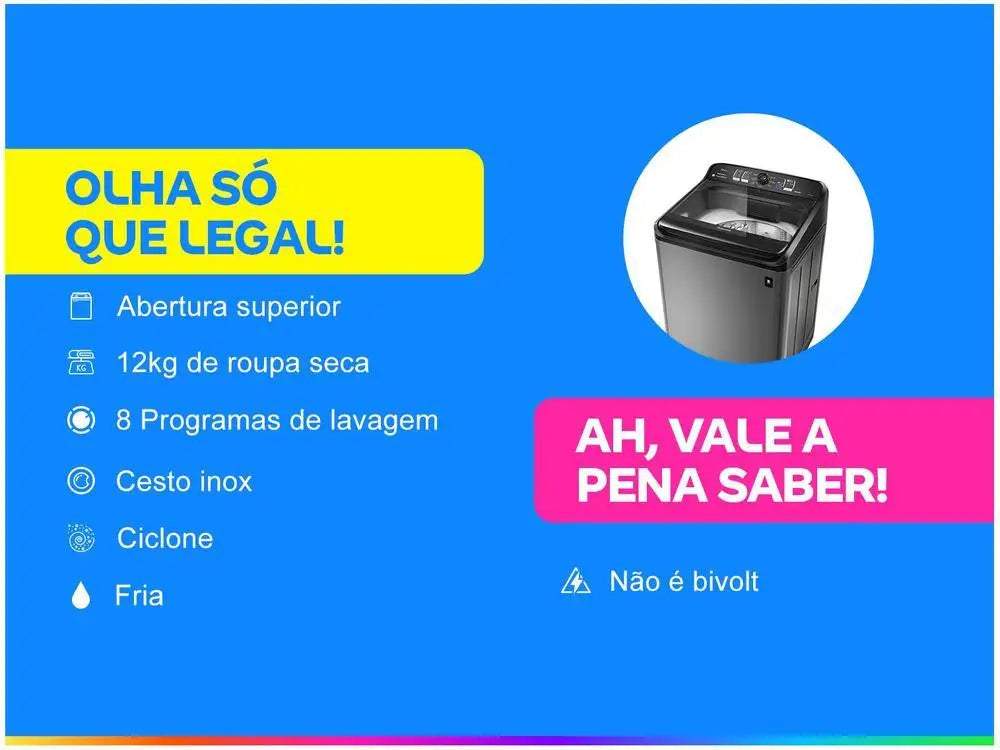 Lavadora Panasonic NA-F120B1TB - 220V