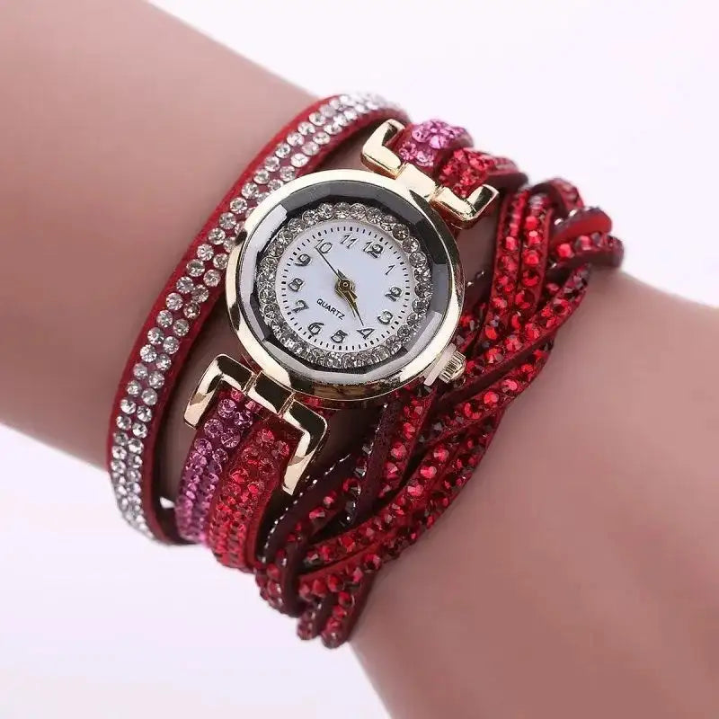 Long Strap Leather Watch Women Casual Rhinestone Dress Watch Ladies Bracelet Wristwatch Clock Relogios Feminino Reloj Mujer 2024 - Lootquake