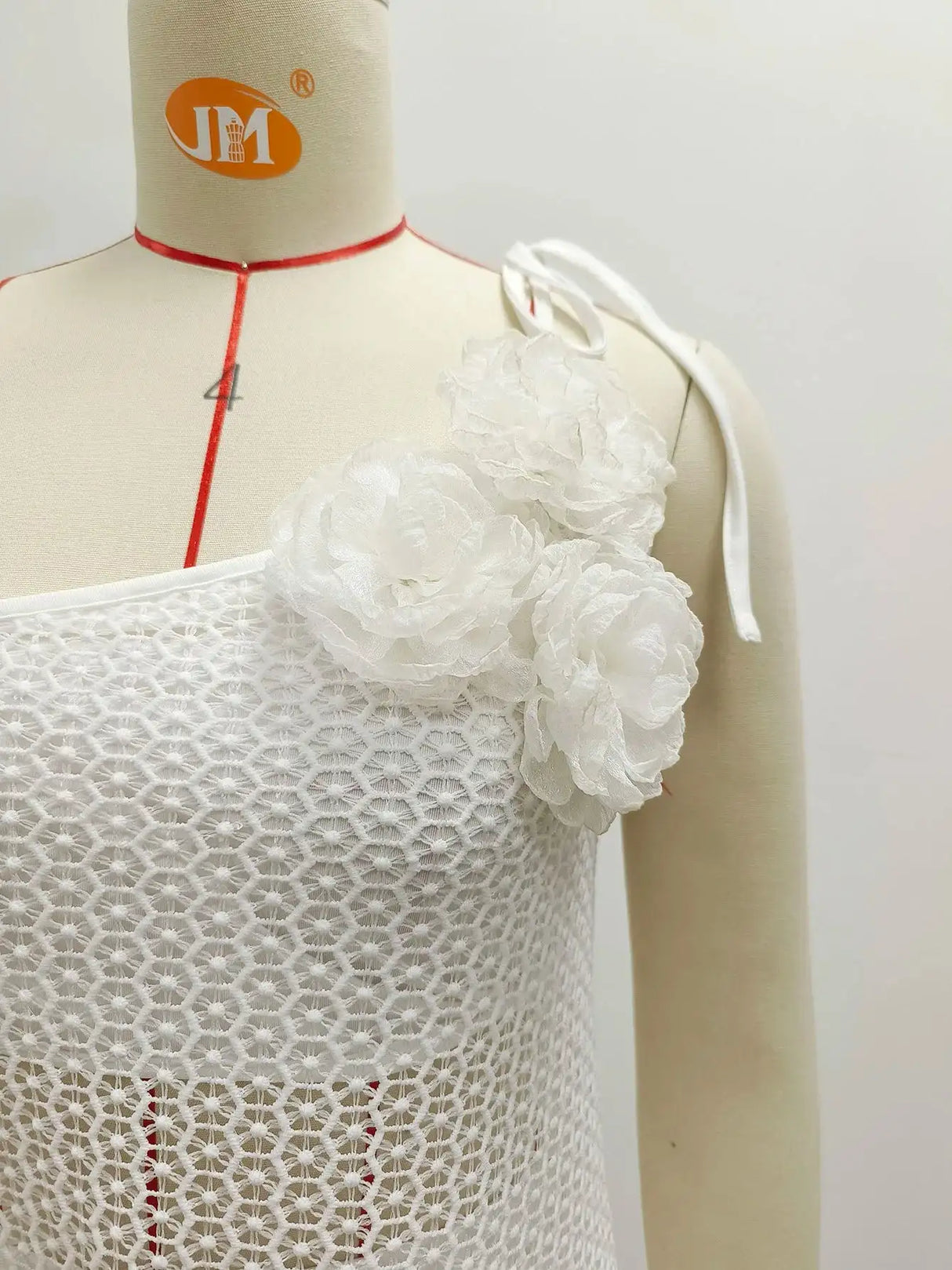 Sexy 3D Flower Long Dress Women 2024 Summer Semi-sheer Party Dresses Elegant Slim One Shoulder Maxi Vestidos Holiday Beach Robe - Lootquake