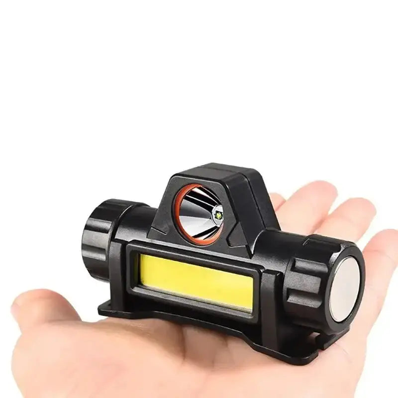 1pcs Rechargeable Fishing LED Headlamp Camping Headlight XPE COB Work Light 2 Lighting Modes With Tail Magnet Detachable - Lootquake